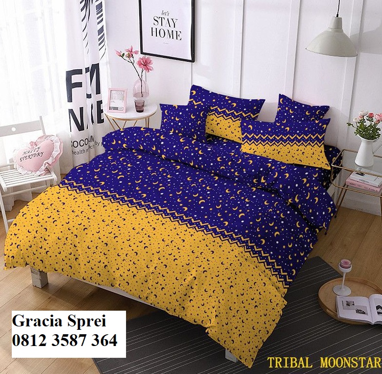 <p>Sprei Disperse Tribal Moonstar dengan motif yan